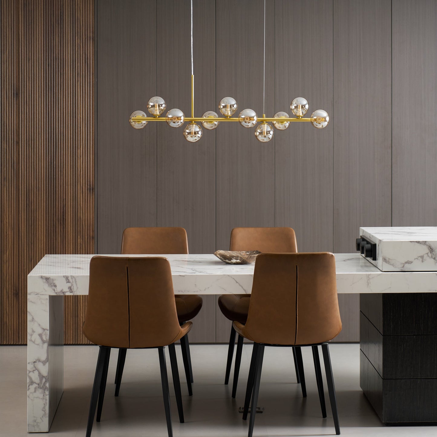 Velmora Glass Globe Chandelier