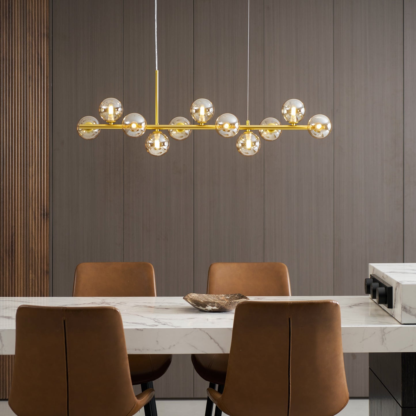 Velmora Glass Globe Chandelier