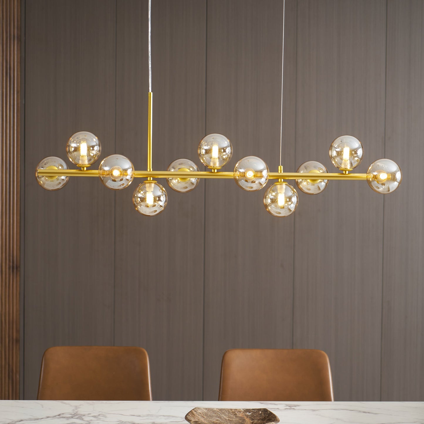 Velmora Glass Globe Chandelier