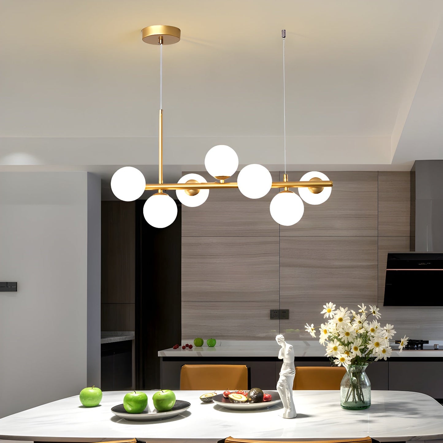 Velmora Glass Globe Chandelier