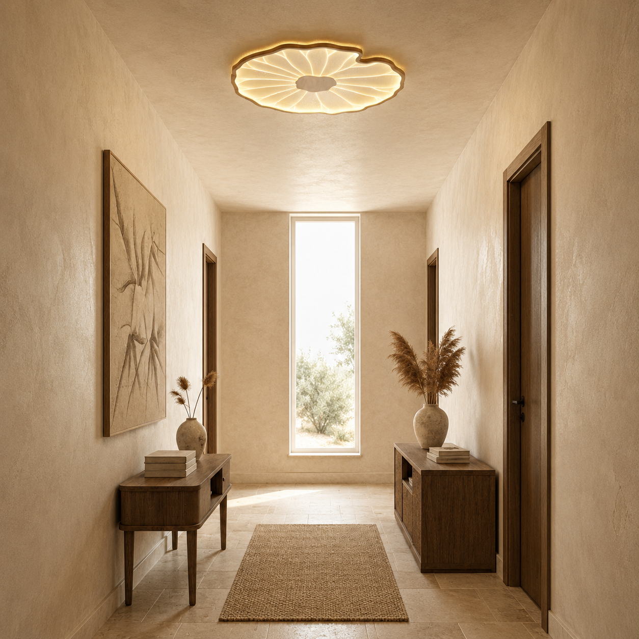 Avelisse Lotus Flush Ceiling Light