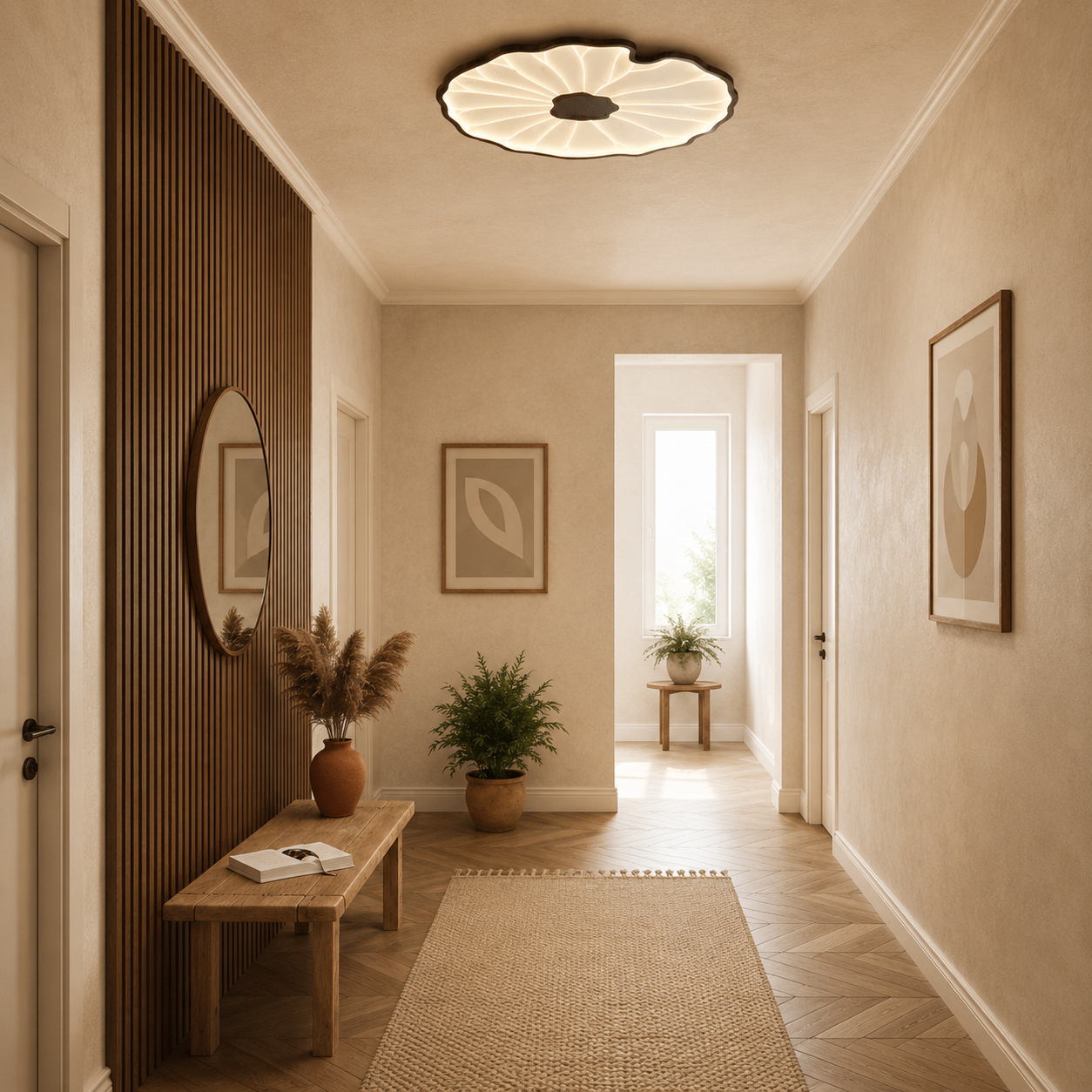 Avelisse Lotus Flush Ceiling Light