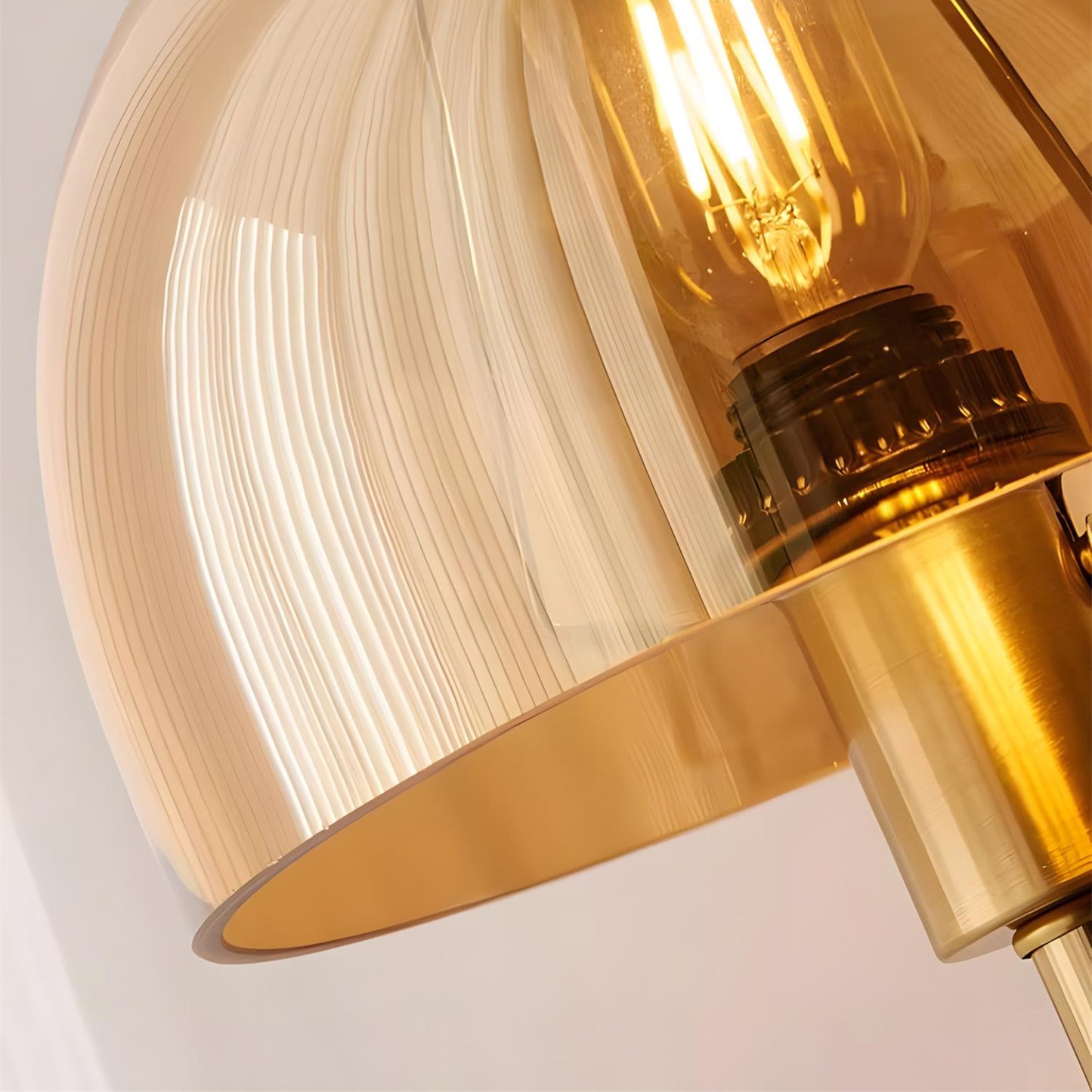 Glass Travertine Table Lamp