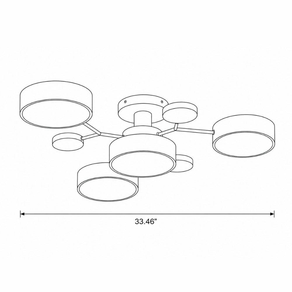 Bellamy Nordic Multi Arm Ceiling Light