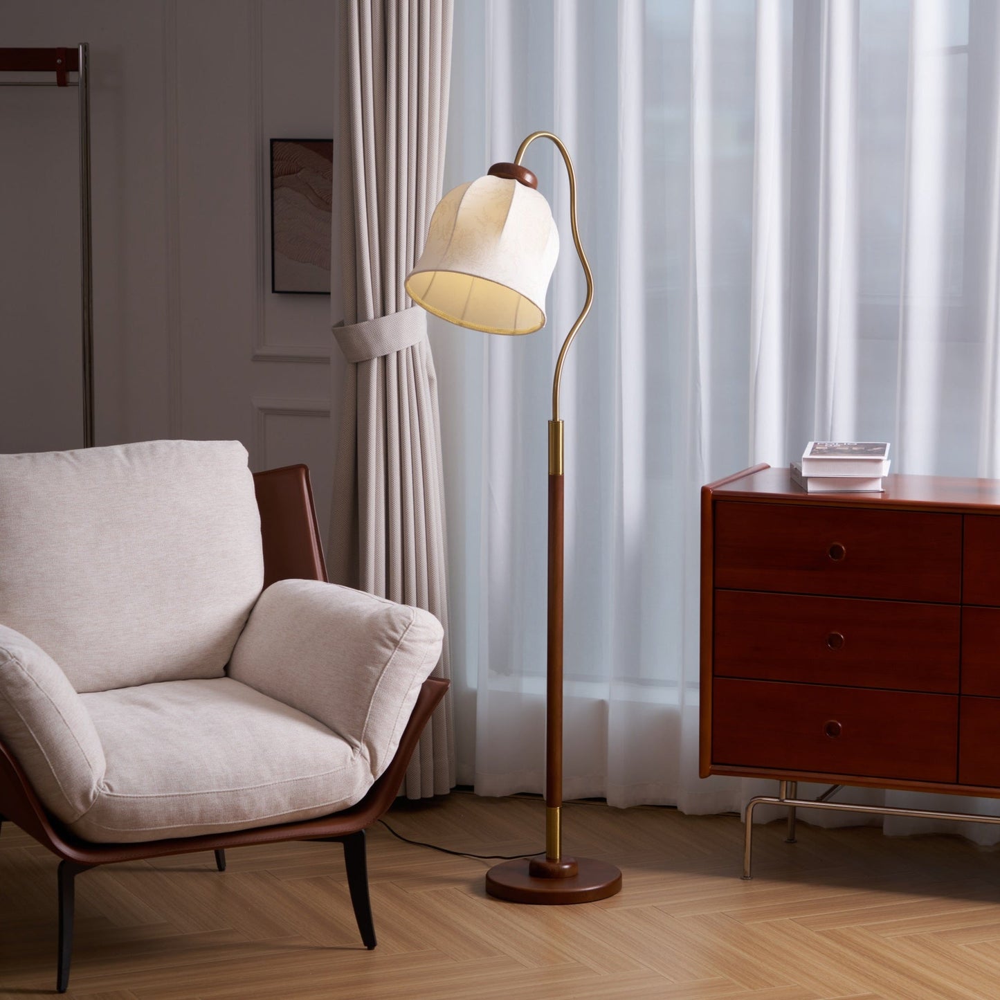 Lunelle Curved Floor Lamp