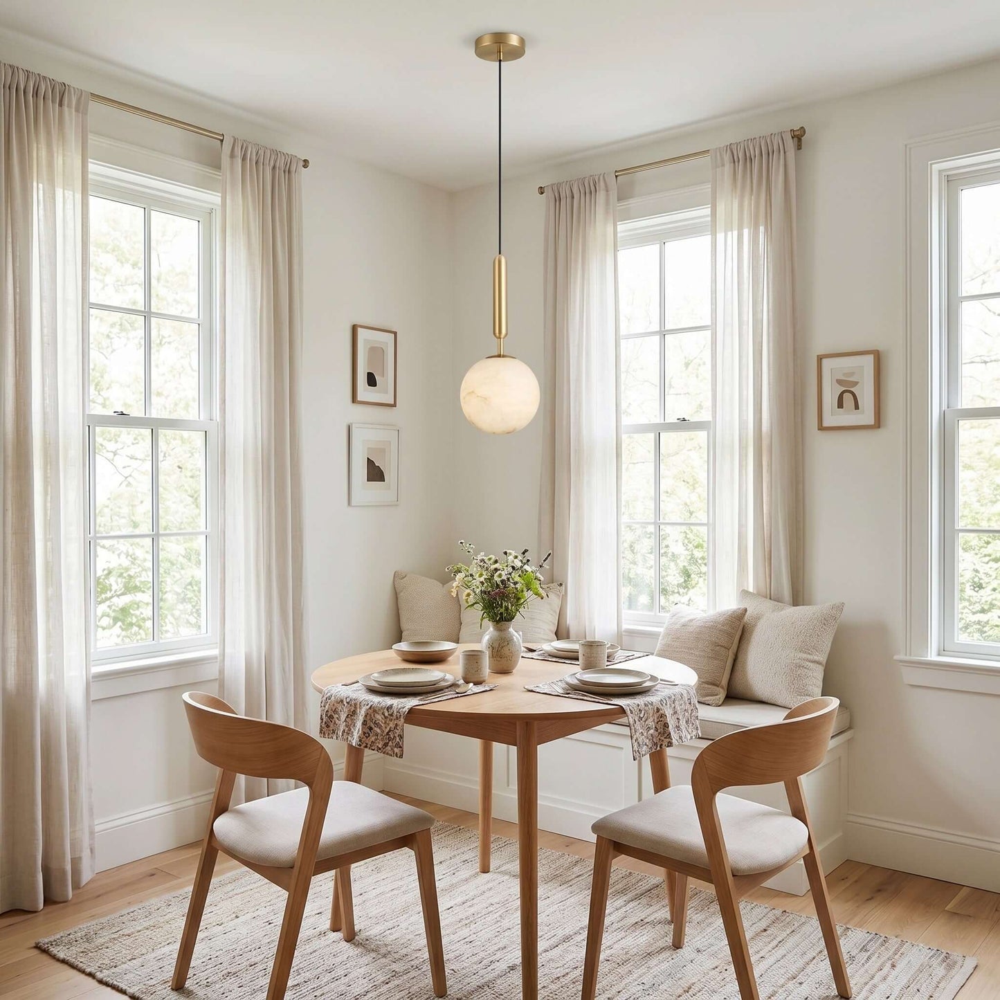 Arvix Alabaster Pendant Light