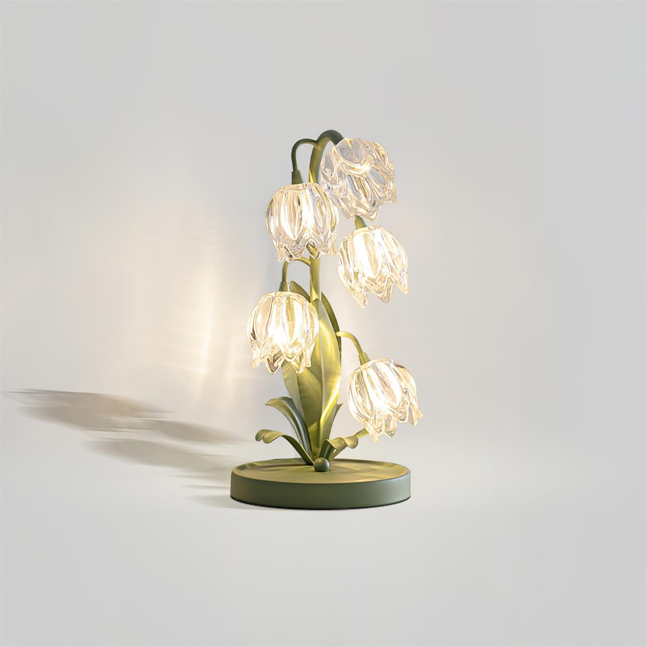 Botanical Glass Petal Accent Table Lamp