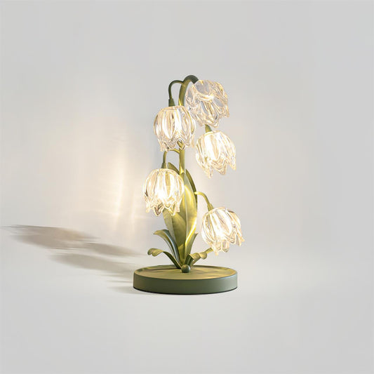 Botanical Glass Petal Accent Table Lamp
