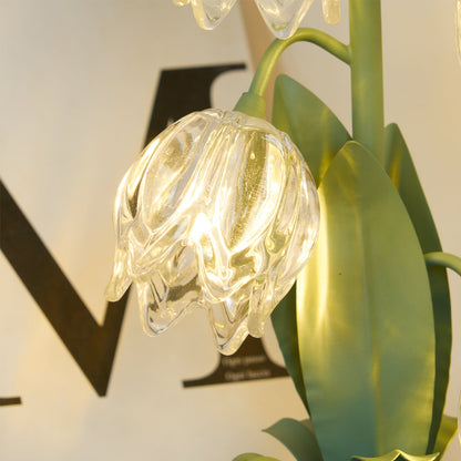 Botanical Glass Petal Accent Table Lamp
