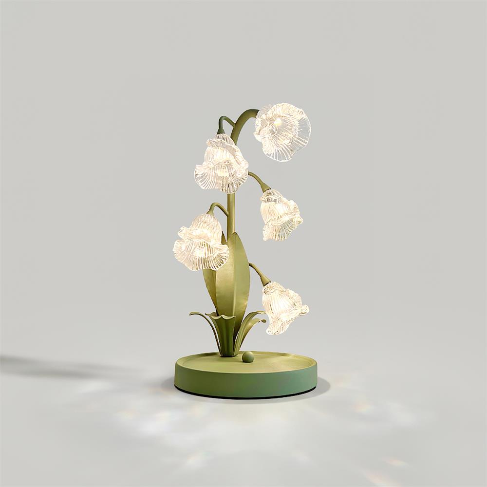 Botanical Glass Petal Accent Table Lamp