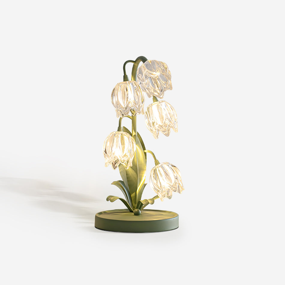 Botanical Glass Petal Accent Table Lamp