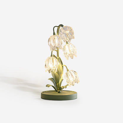 Botanical Glass Petal Accent Table Lamp
