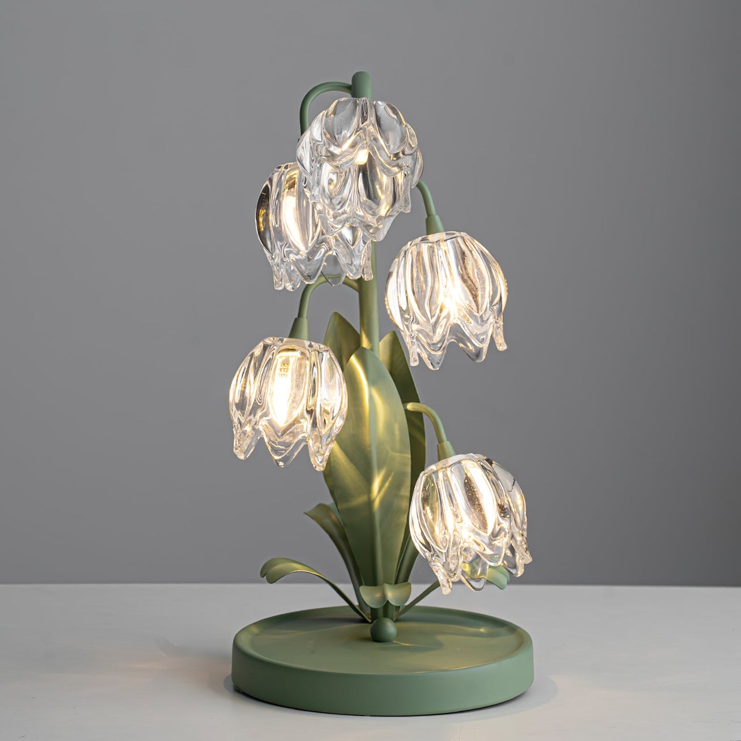 Botanical Glass Petal Accent Table Lamp