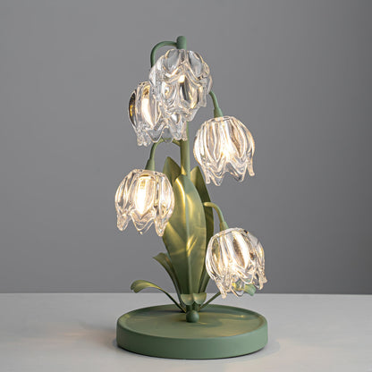 Botanical Glass Petal Accent Table Lamp