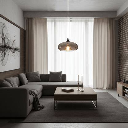 Elara Smokey Glass Pendant Light