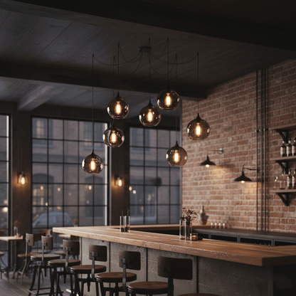 Elara Smokey Glass Pendant Light