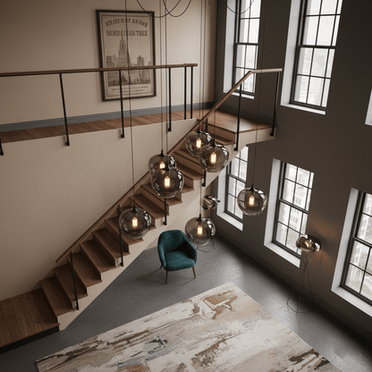 Elara Smokey Glass Pendant Light