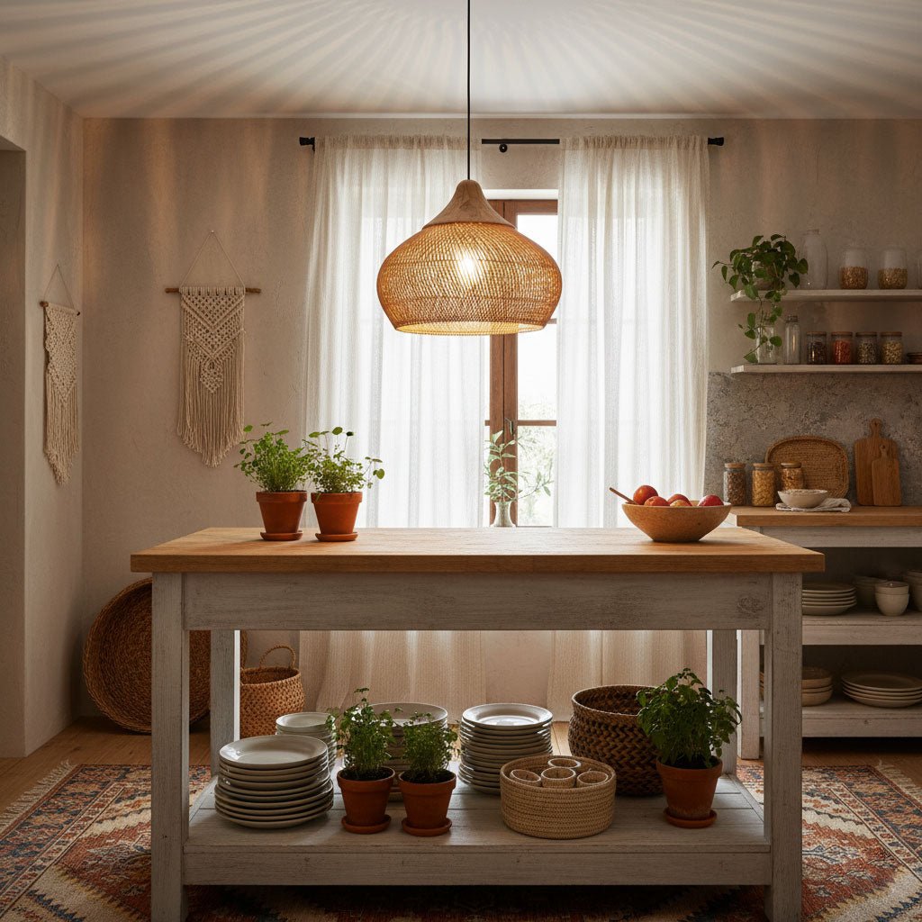 Tavero Rattan Pendant Light