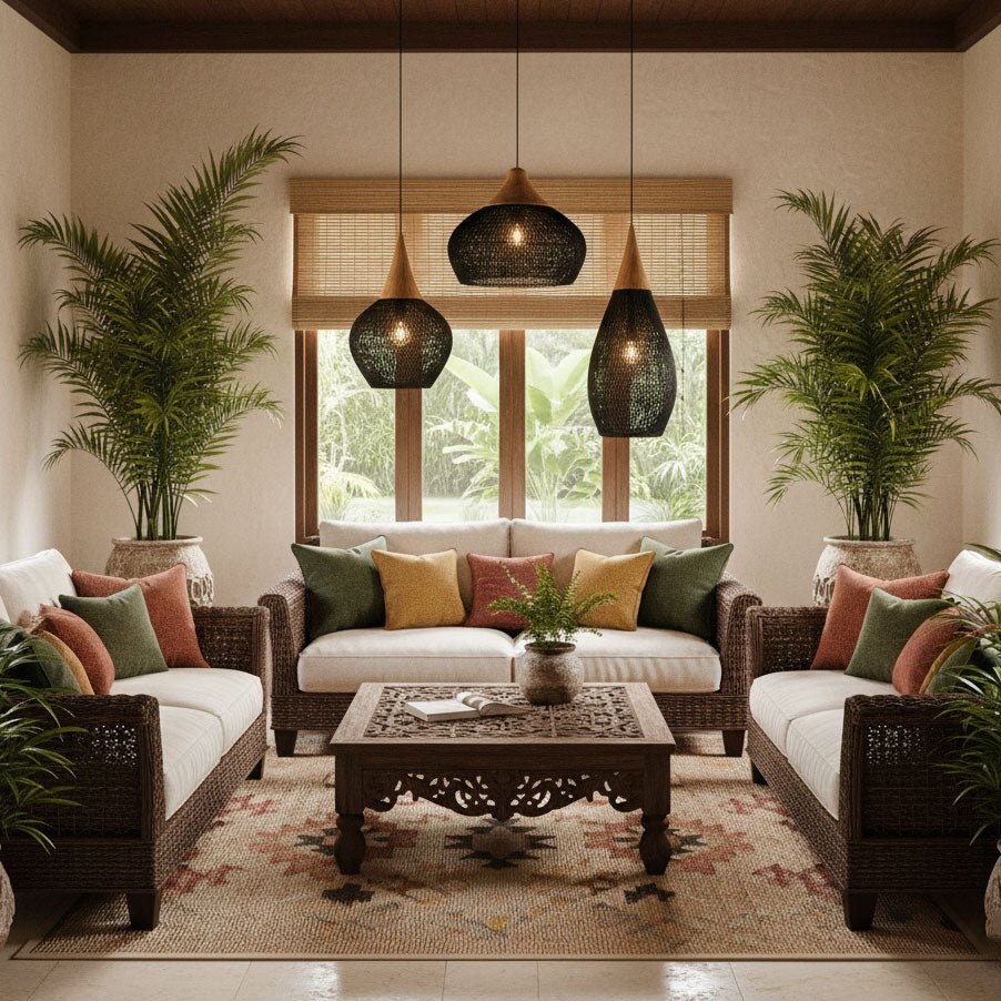 Tavero Rattan Pendant Light