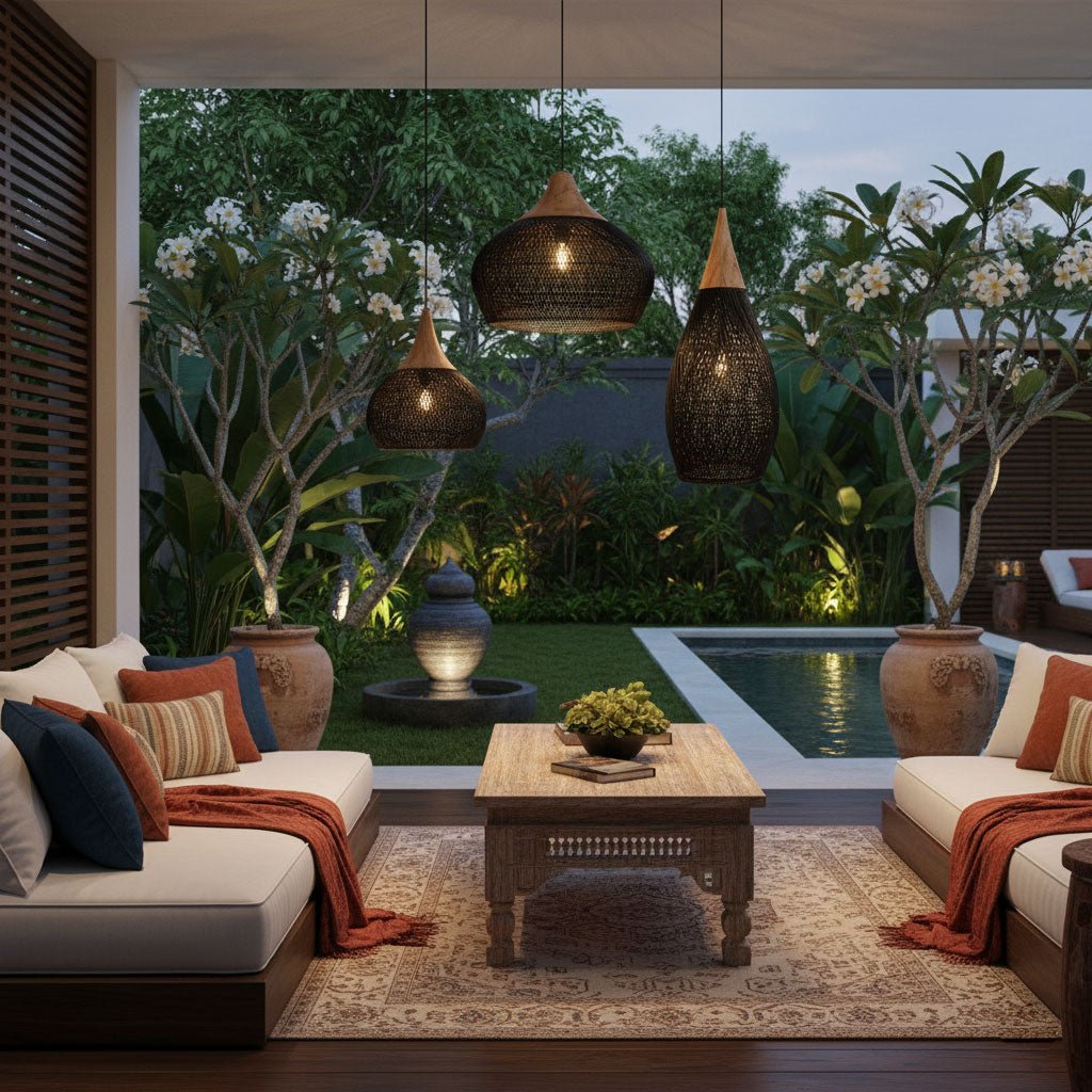 Tavero Rattan Pendant Light