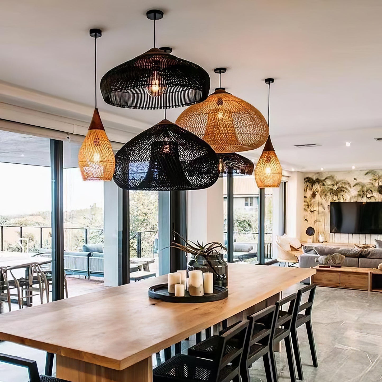 Tavero Rattan Pendant Light