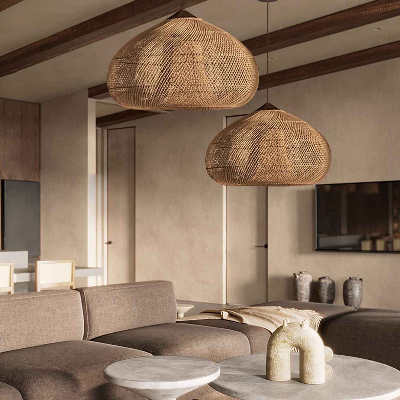 Tavero Rattan Pendant Light