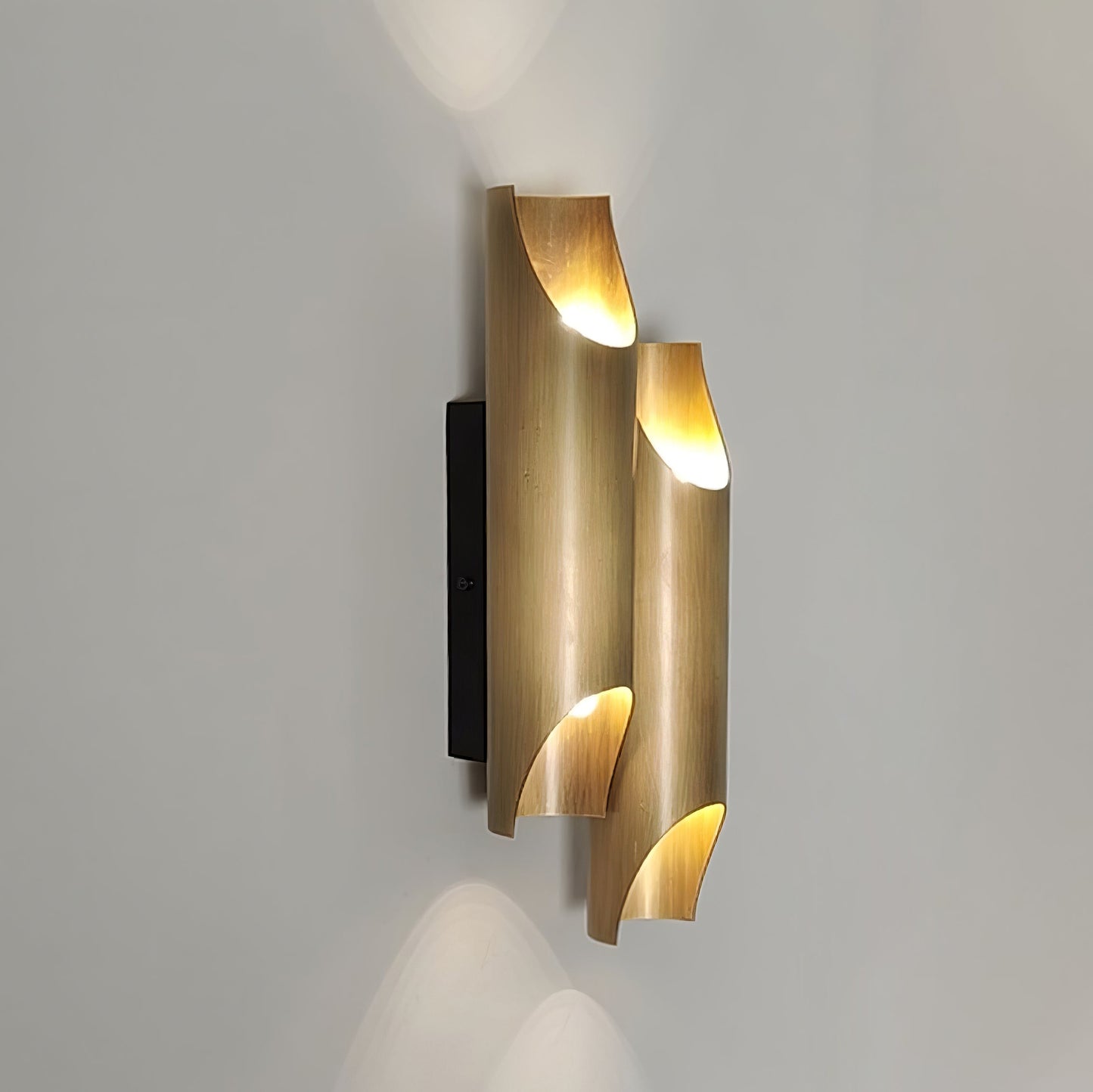Orvian Dual Brass Wall Light