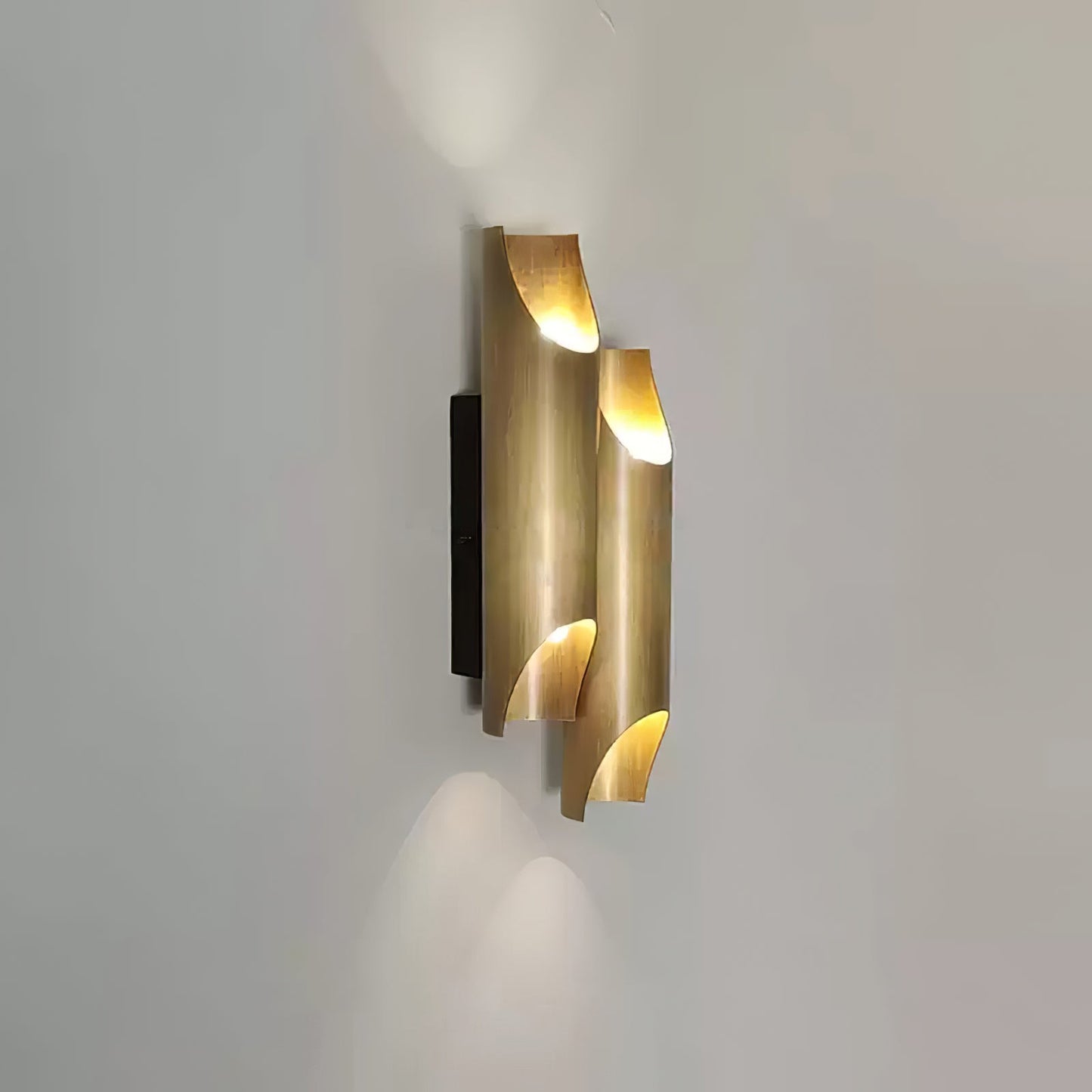 Orvian Dual Brass Wall Light