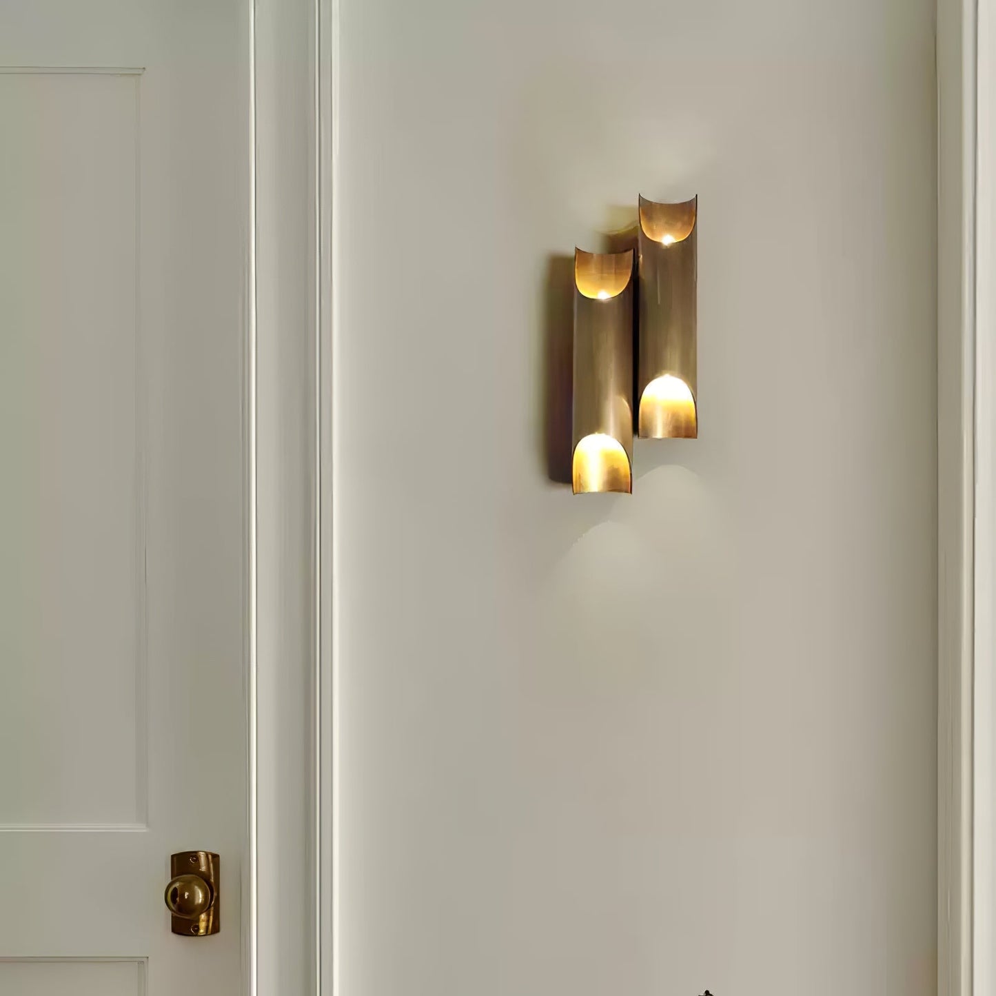 Orvian Dual Brass Wall Light