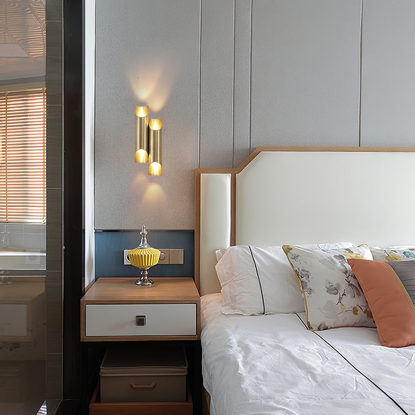 Orvian Dual Brass Wall Light