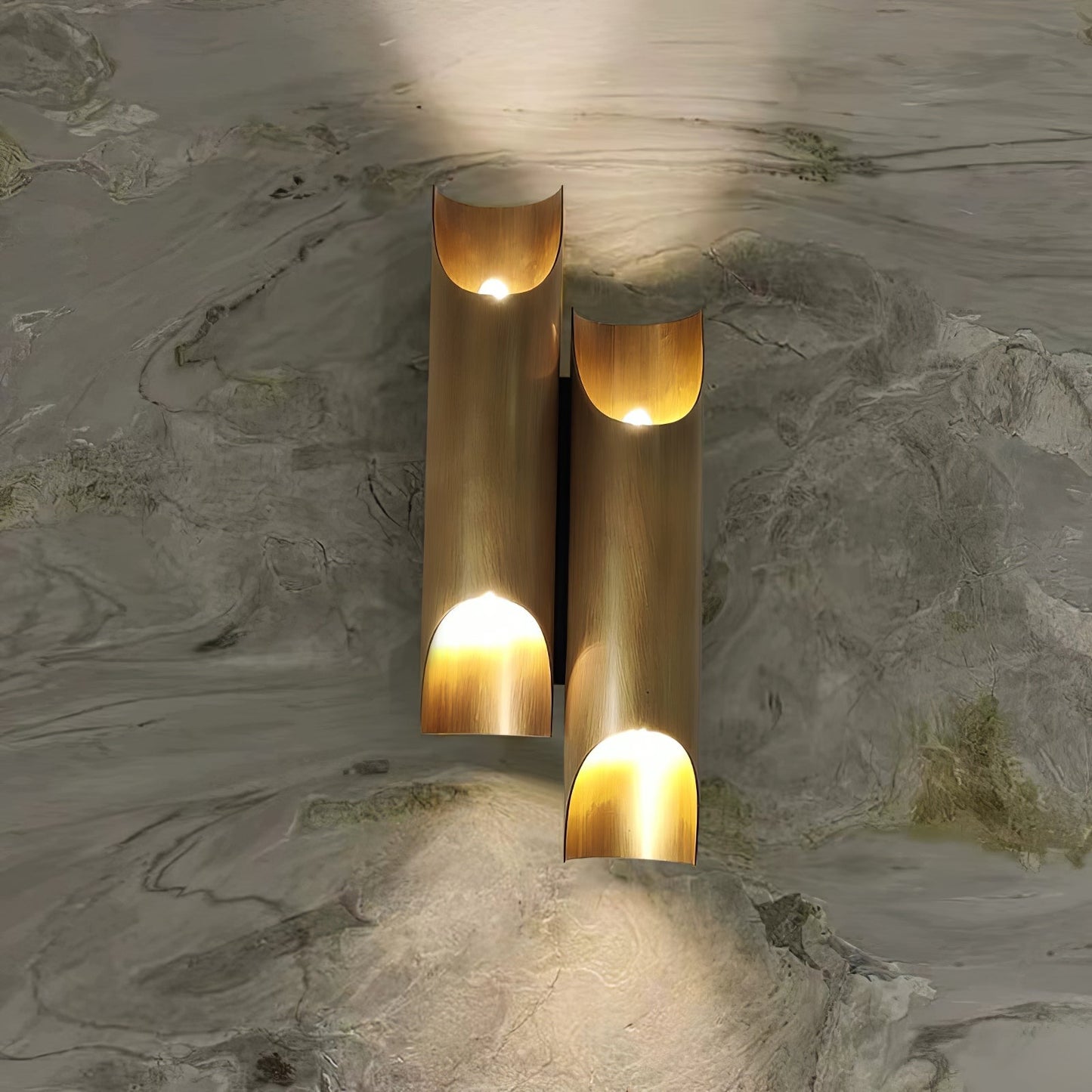 Orvian Dual Brass Wall Light