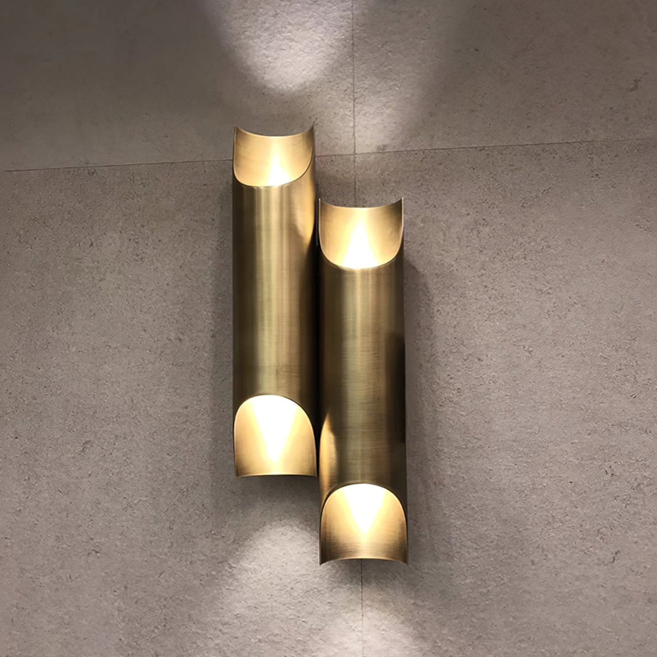 Orvian Dual Brass Wall Light