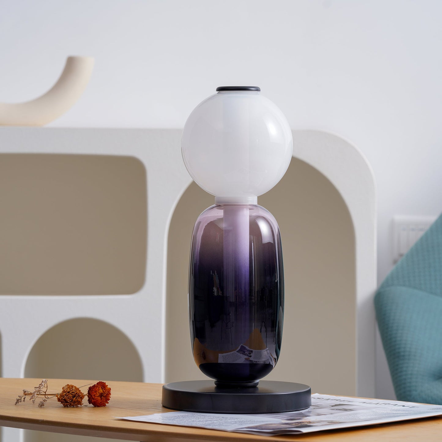 Pebora Glass Table Lamp