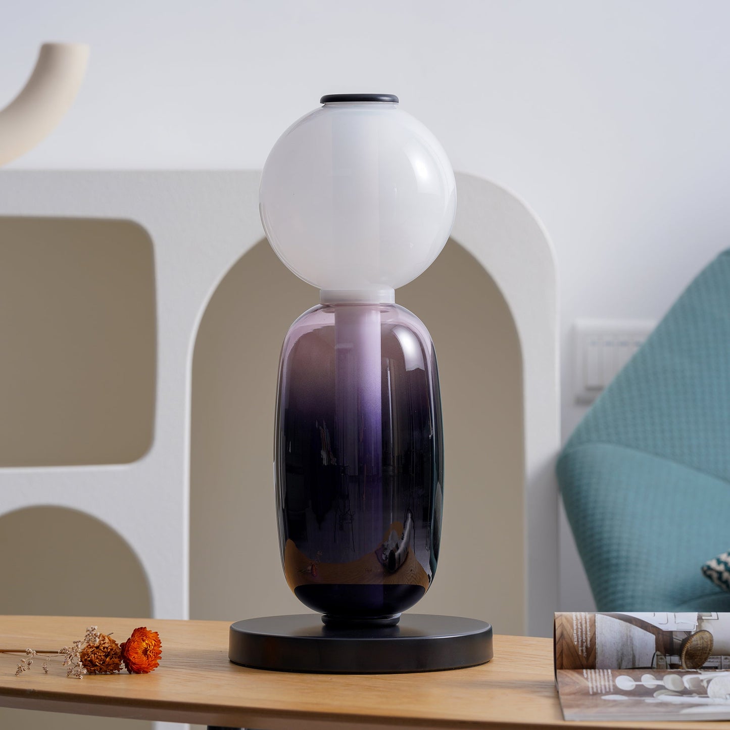 Pebora Glass Table Lamp