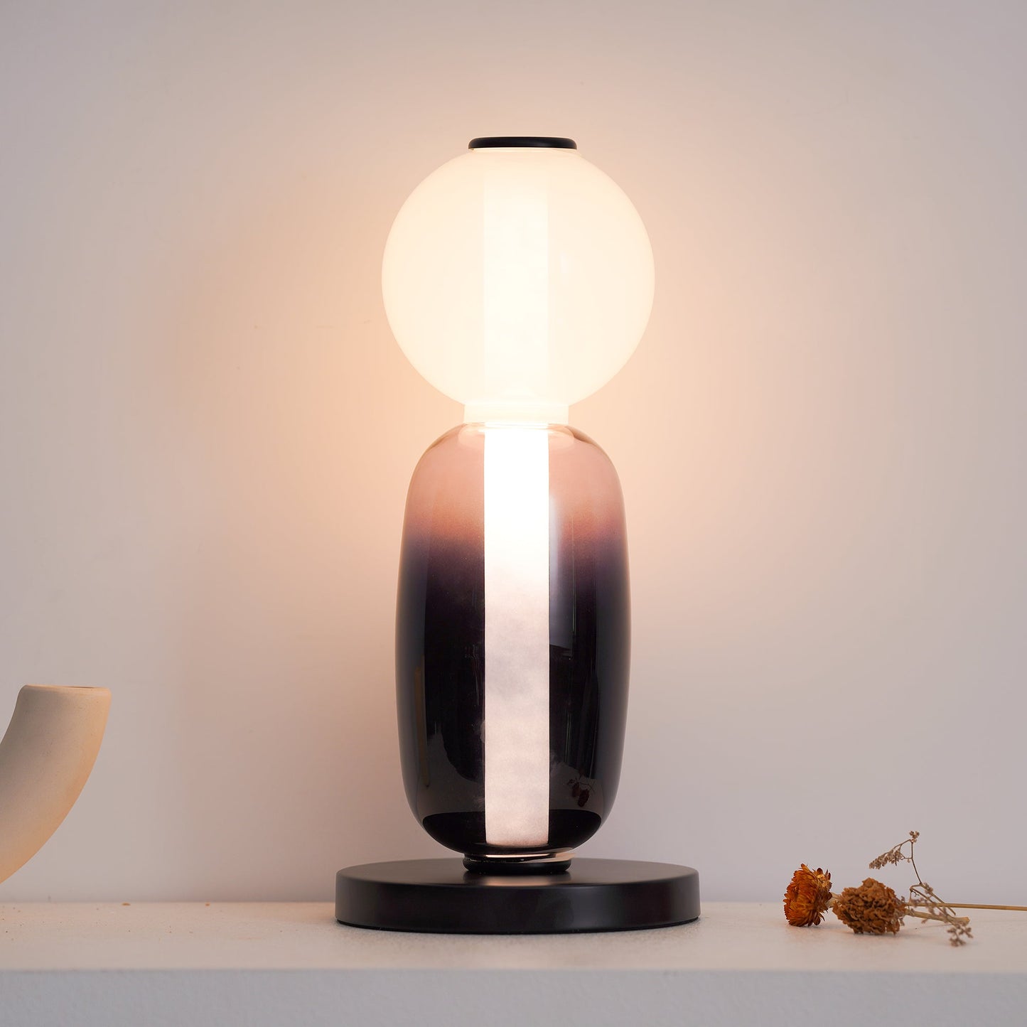 Pebora Glass Table Lamp