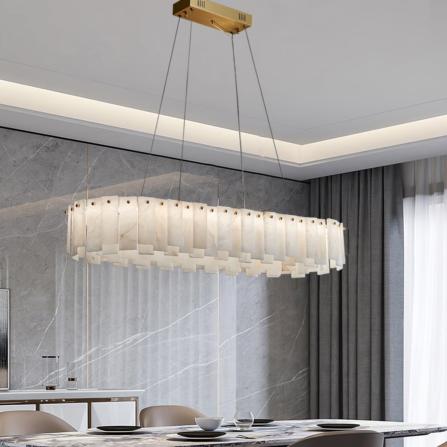 Arvix Modern Alabaster Chandelier
