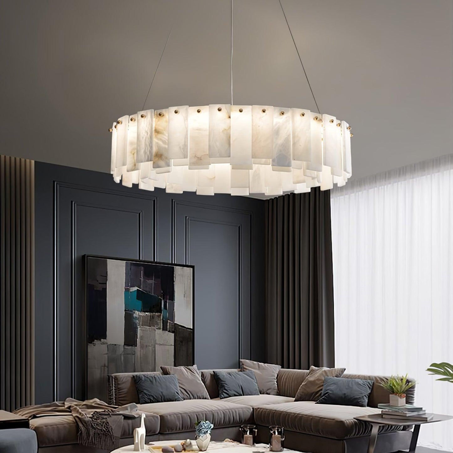Arvix Modern Alabaster Chandelier