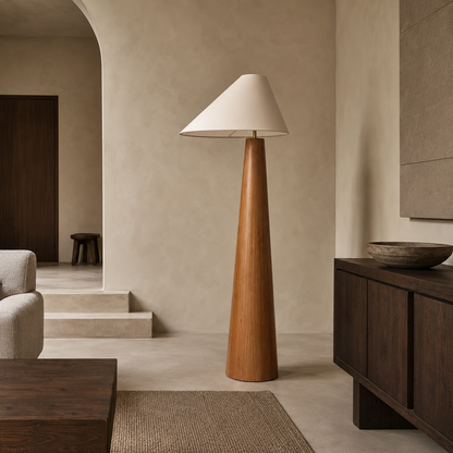 Celestine Vintage Wooden Floor Lamp