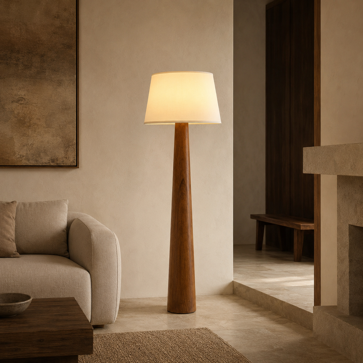 Celestine Wooden Floor Lamp