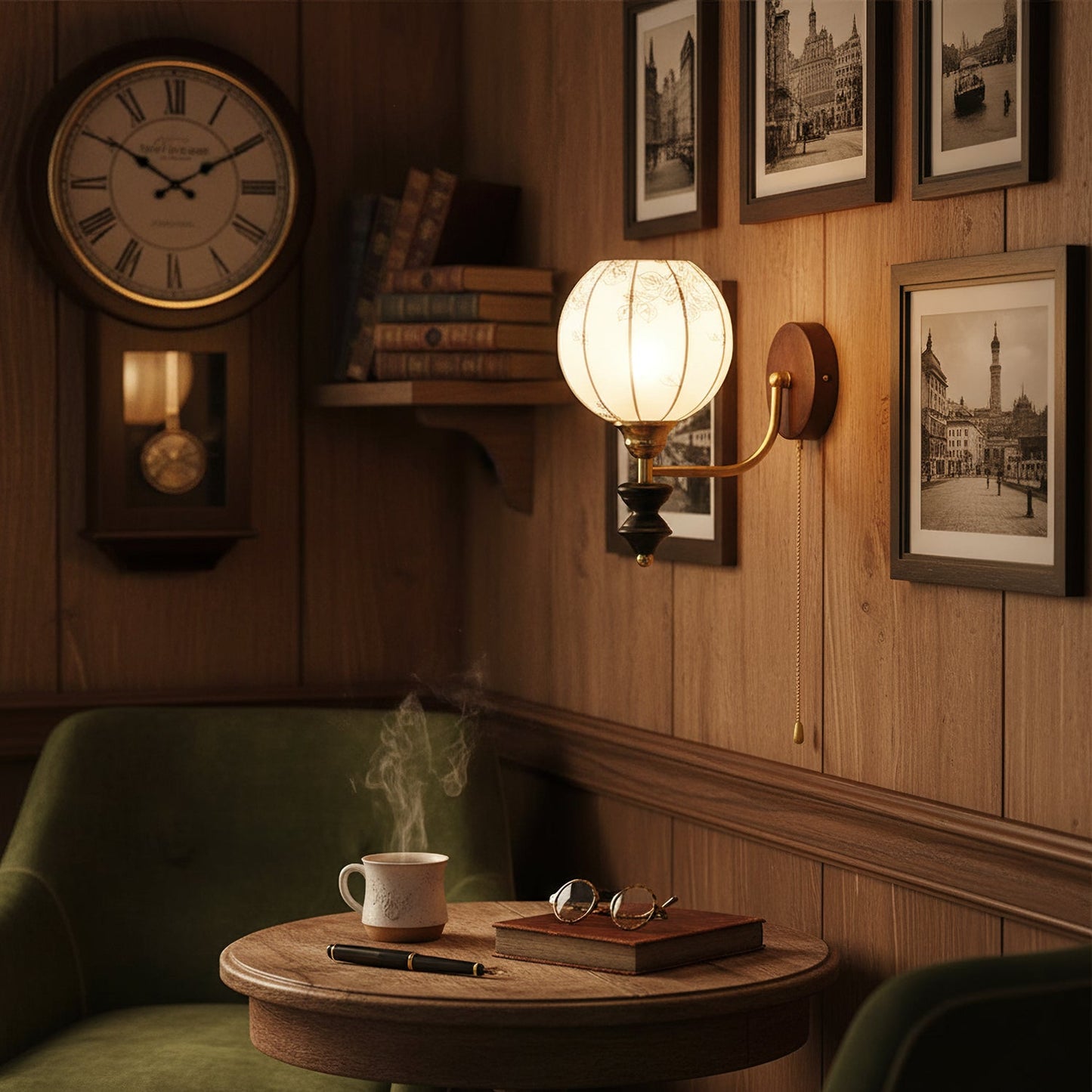 Marceline Vintage Fabric Wall Light