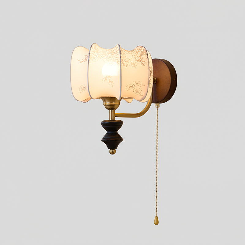 Marceline Vintage Fabric Wall Light