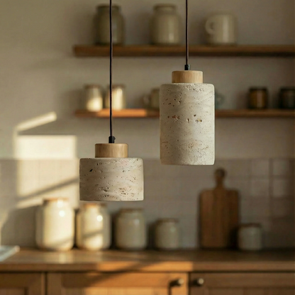 Cerova Japanese Stone Pendant Light