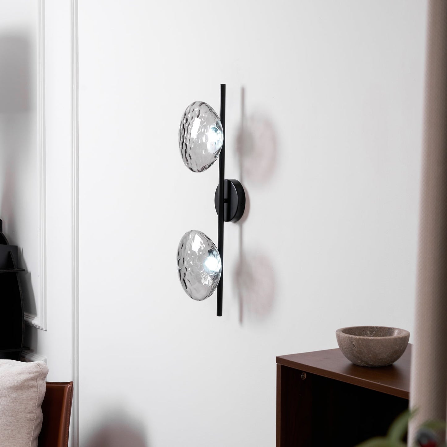 Esmeree Ripple Glass Wall Light