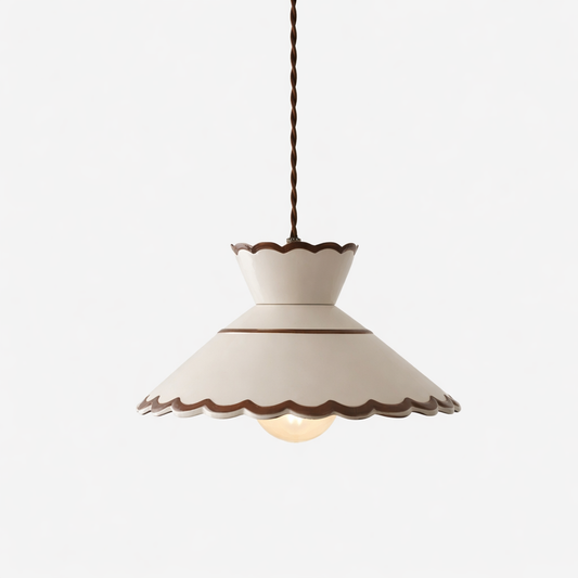 Hudson Scalloped Ceramic Pendant Light