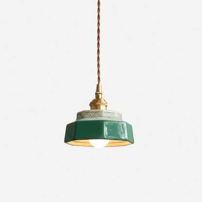 Hudson Vintage Style Ceramic Pendant Light