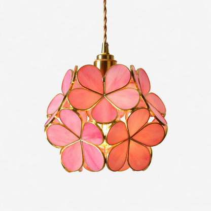 Loras Glass Flower Pendant Hanging Light