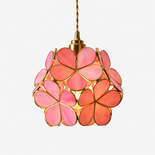 Loras Glass Flower Pendant Hanging Light
