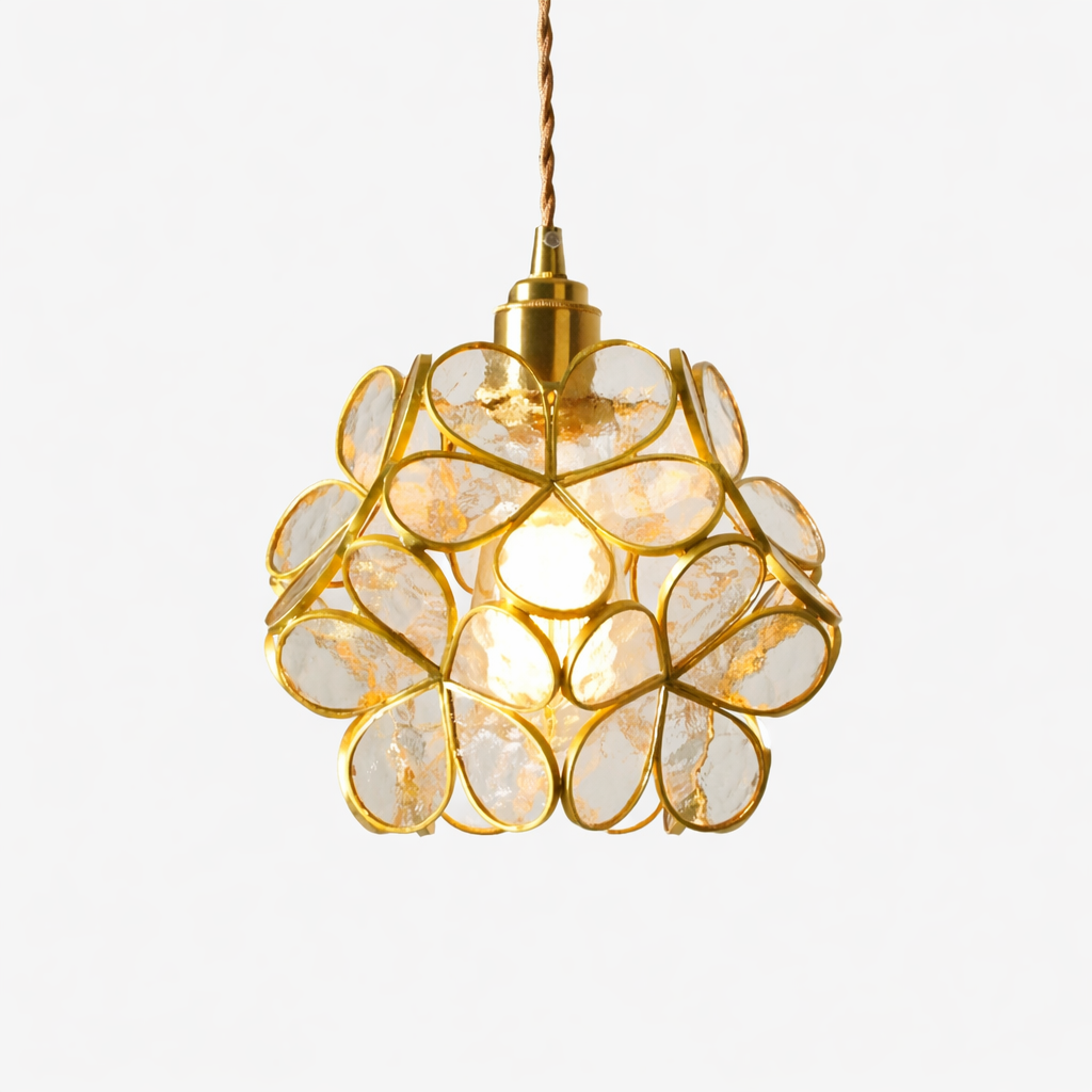 Loras Glass Flower Pendant Hanging Light