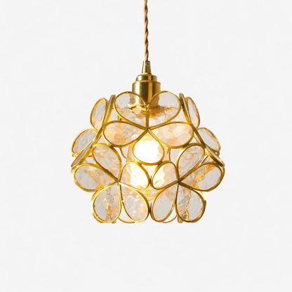 Loras Glass Flower Pendant Hanging Light