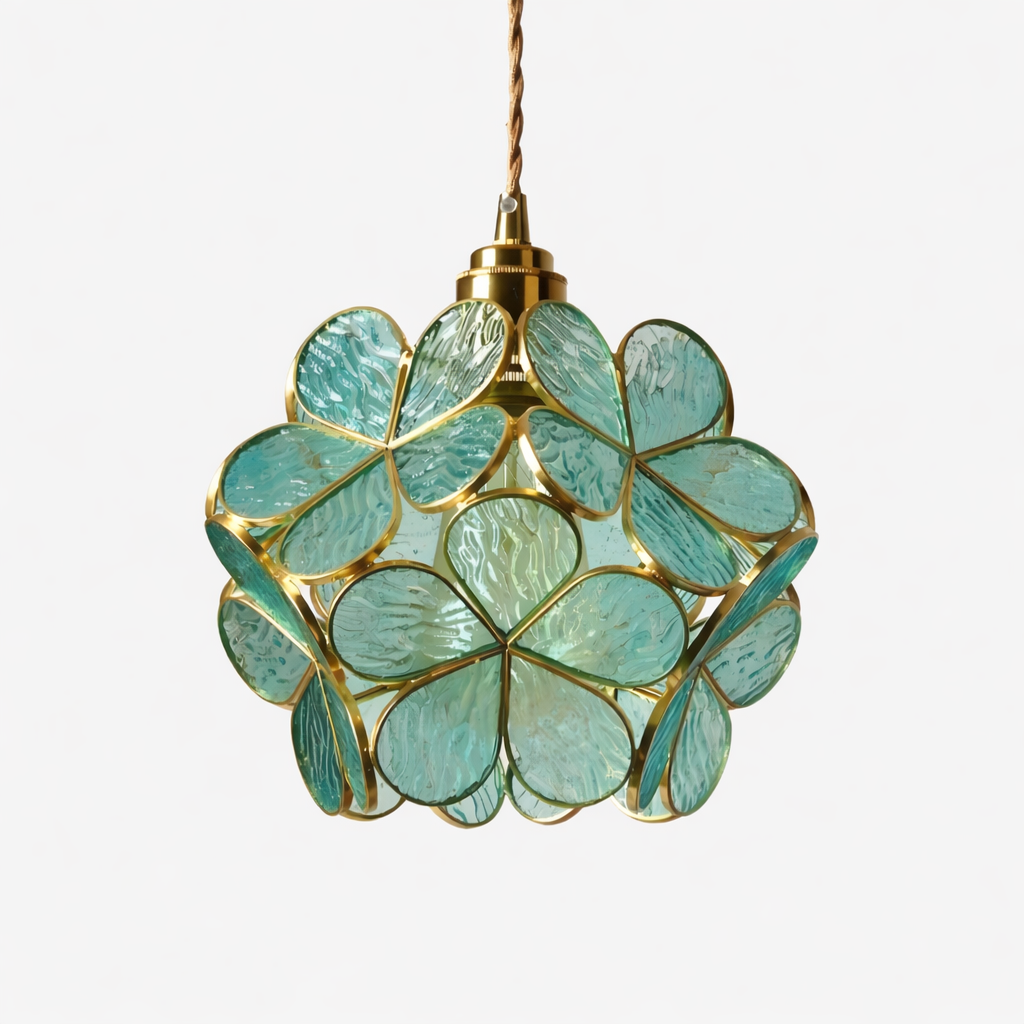Loras Glass Flower Pendant Hanging Light